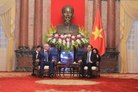 Chủ tịch nước Trần Đại Quang tiếp Thủ tướng chính quyền Bashkotostan thuộc Nga R.Kh.Mardanov - ảnh 1